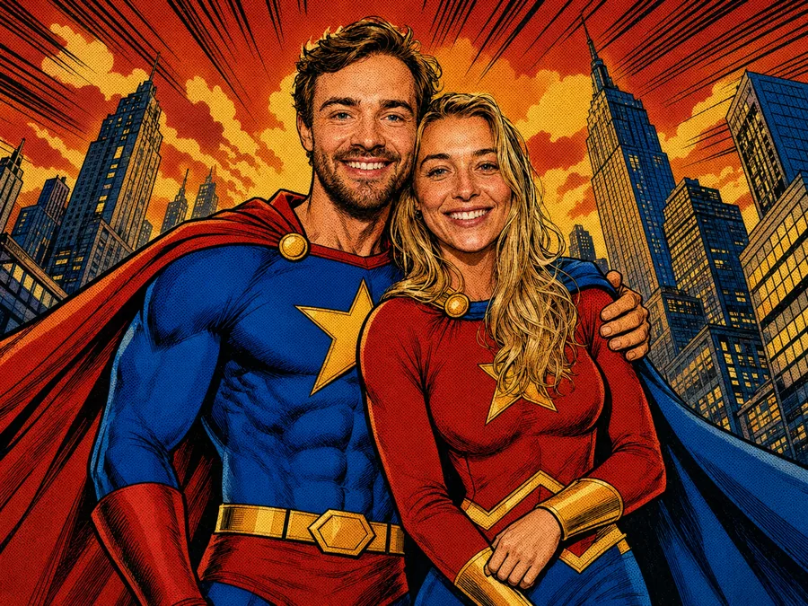 AI photobooth: een gast als superheld op de print