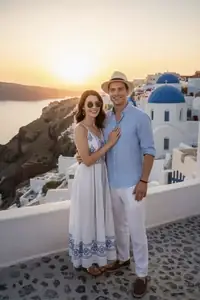 AI-thema Santorini, Greece